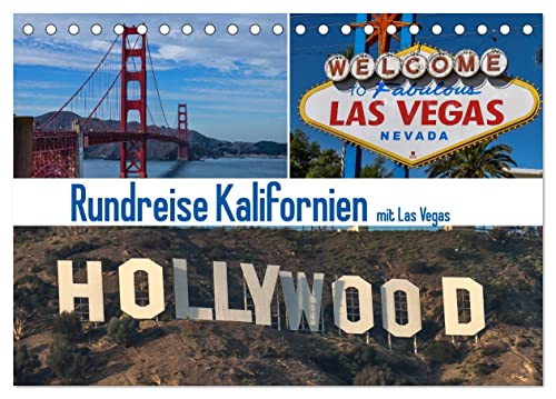 Rundreise Kalifornien mit Las Vegas (Tischkalender 2024 DIN A5 quer), CALVENDO Monatskalender